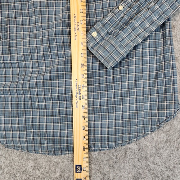 Ralph Lauren Shirt Men L Blue Plaid Button Down Long Sleeve Classic Casual Pony - Picture 9 of 10
